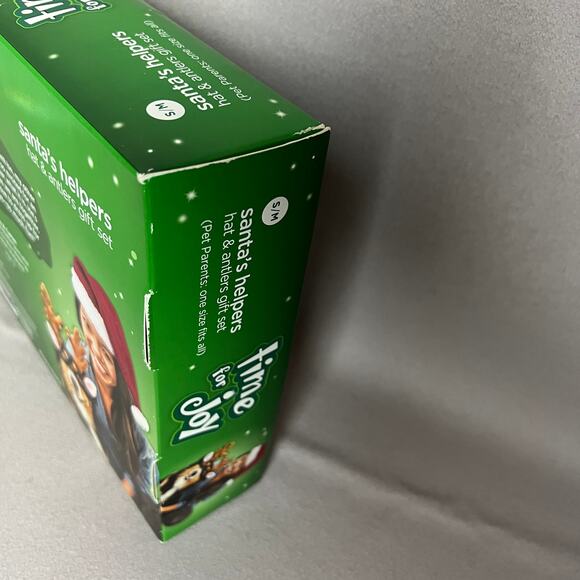 NWT Santa's Helper Unisex Hat and Pet Antler Gift Set Size Small - Medium - Picture 7 of 10